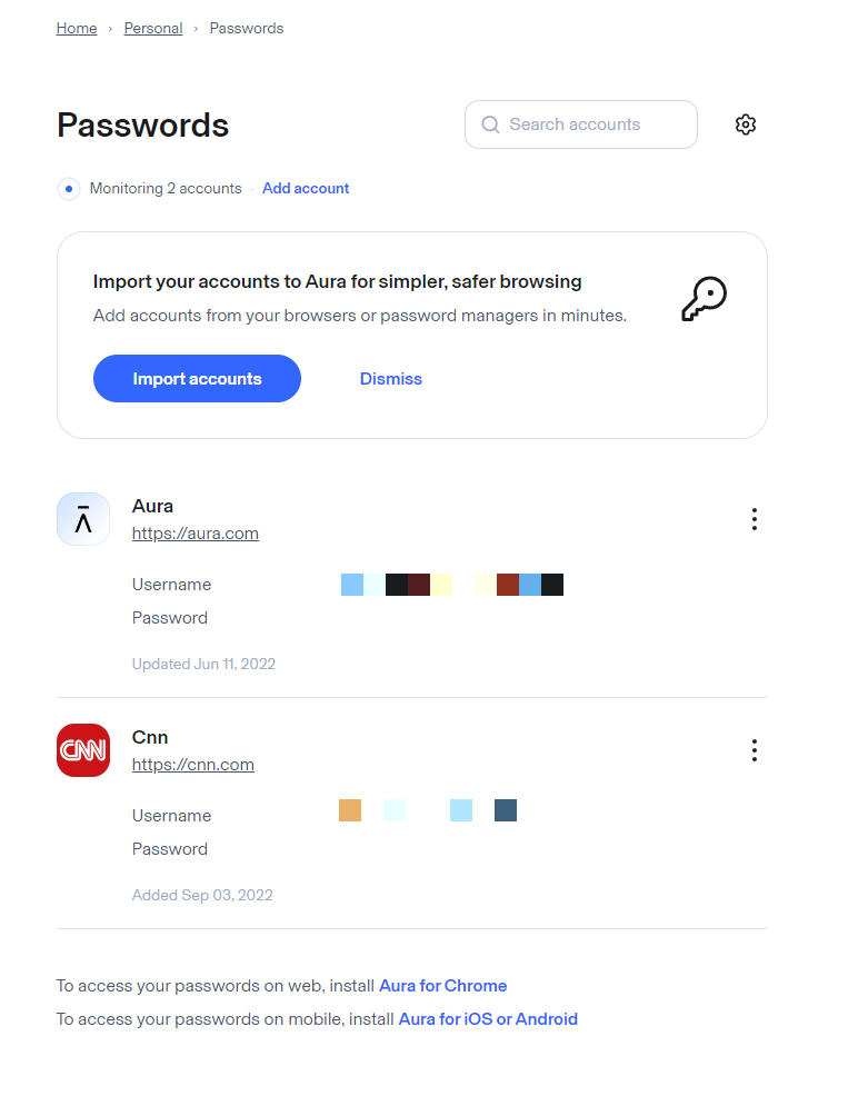 Aura Password Manager