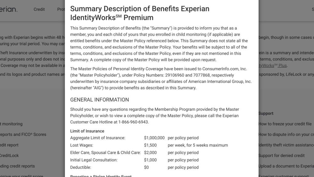 Experian Coverage Breakdown