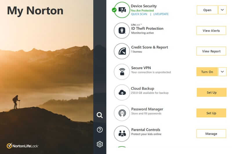 Norton 360 Control Panel
