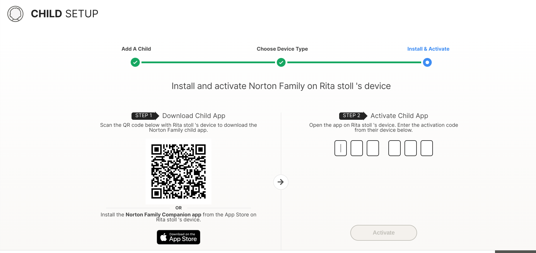 Norton Family Sign Up